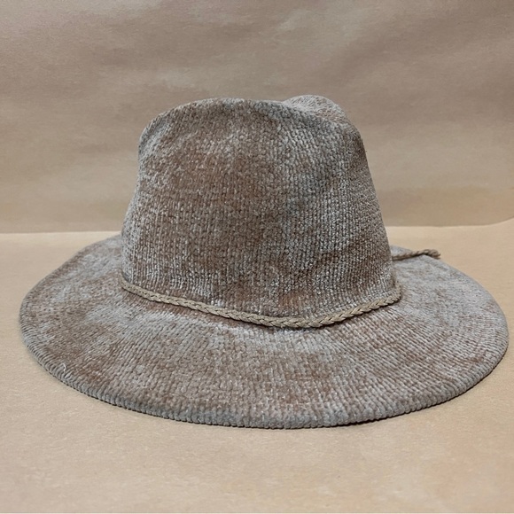 Anthropologie | Chenille Fedora Floppy Western Hat Neutral One Size - Picture 4 of 14